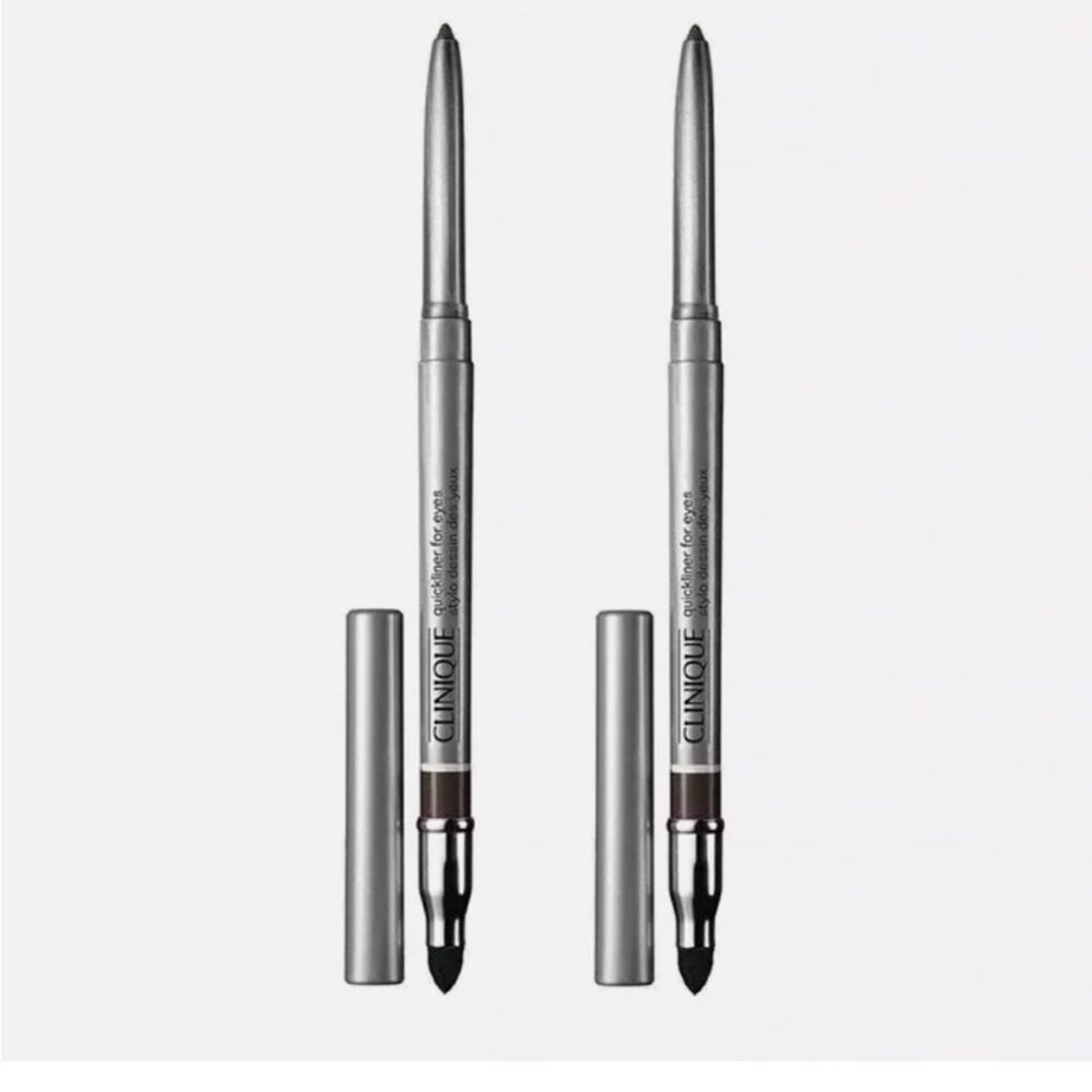 Lot 2x Clinique Quickliner For Eyes Eyeliner Smudger 07 Really Black Full Size